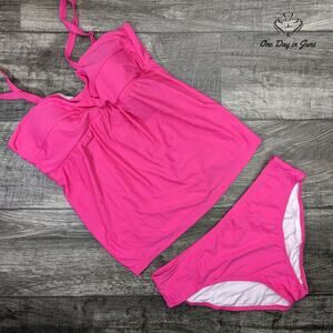 Septangle Twist Front Tankini Swimsuit Size XXL